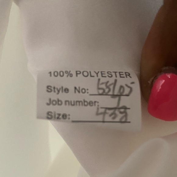 White Flower Girl Dress With Purple Satin Sash tag says size 24g - Picture 5 of 7